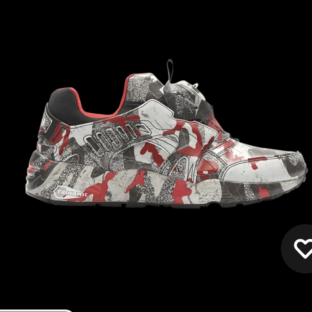 Size 11.5 - PUMA Trapstar x Disc Blaze‎ Red & Gray Camo